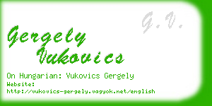 gergely vukovics business card